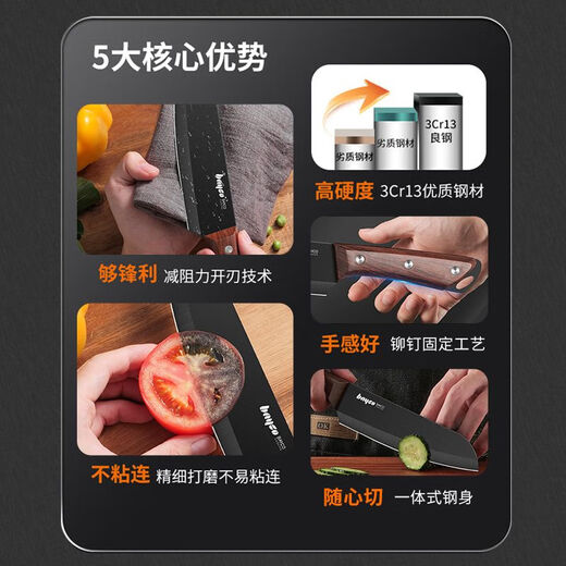 拜格（BAYCO）菜刀家用不锈钢阳江刀具切菜刀水果刀长款寿司西瓜切片刀 BD30089