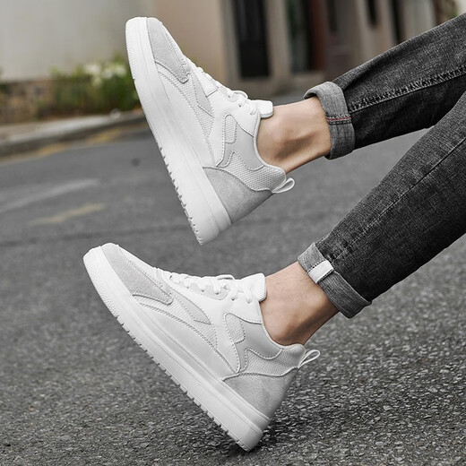 Liangxu summer height increasing men's shoes 10cm Korean style trendy sports invisible men's height increasing shoes 8cm white men's height increasing sneakers white 10cm 38