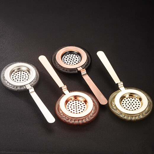 Bar Soul various stainless steel ice filters, ice separators, bartender springs, bartender wine filters, strainers, ordinary Hawthorne mirror version