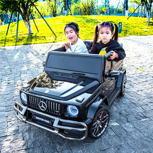 Cool Sun Mercedes-Benz two-seater black children's remote control car can sit on baby electric car children's car can drive