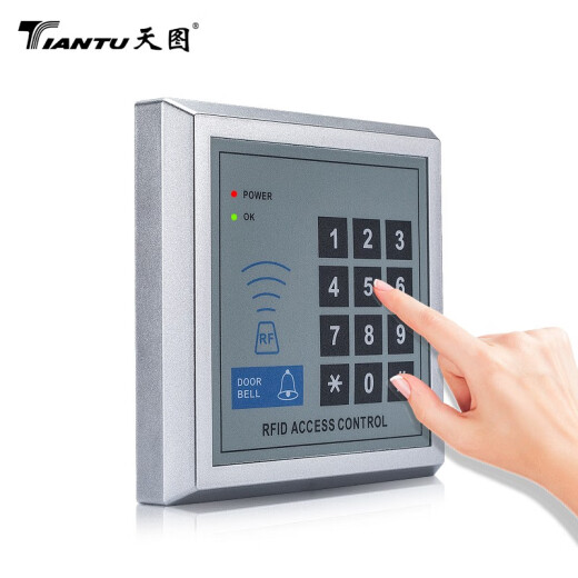 Tiantu access control integrated machine password swipe card IDIC access control system controller panel office glass access control system ID access control machine