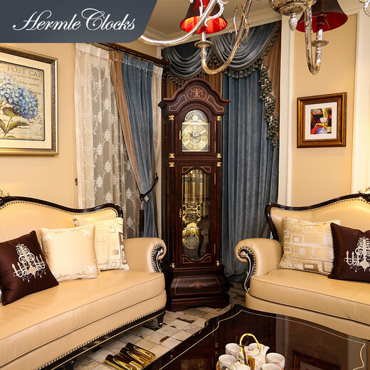 Hermle Clocks赫姆勒时钟落地钟机械钟德国原装进口机芯木质轻奢MF009-031171