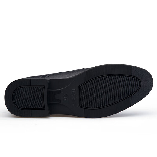 Playboy (PLAYBOY ESTABLISHED 1953) classic men's lace business wedding leather shoes British round toe formal shoes men's shoes 5DW009049D01 black 39