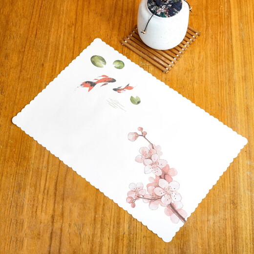 Disposable placemats, Japanese style disposable placemats, Japanese style placemats, Japanese shop mats, table mats, thickened absorbent paper mats, white empty cicada (100 sheets)