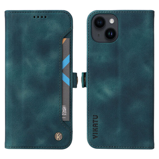 Pisces Apple 15 Promax Mobiltelefon Hülle einfache Magnetklappenkarte Brieftasche iPhone14plus Retro Business Atmosphäre Schutzhülle Black iPhone 15 Pro Max