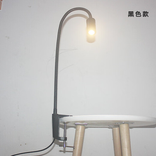 LED长臂台灯折叠弯曲工字夹式30度聚光雕刻车间维修绘图工作台灯 G夹-T10-白光-加长版 按钮开关