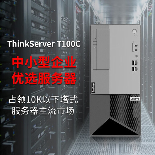 联想（Lenovo）服务器主机 T100C V2塔式服务器主机奔腾G7400/酷睿i3/i5/i7可选 金蝶用友ERP财务办公 酷睿I3-12100 四核3.3G 16G内存丨1T SATA硬盘