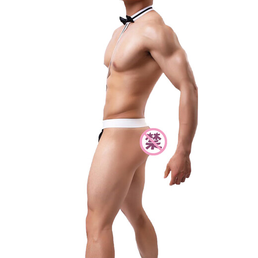 Ye Zimei sexy underwear men's wide elastic tie suspender one-piece underwear sexy thong 5825 black one size