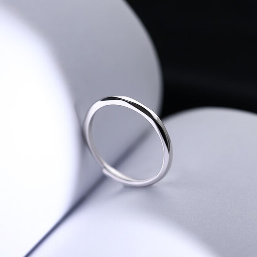 Su Shiliu 925 silver geometric ring for women, light luxury vegetarian ring, index finger tail ring, open ring, high-end birthday gift for girlfriend, 925 silver faceted geometric ring