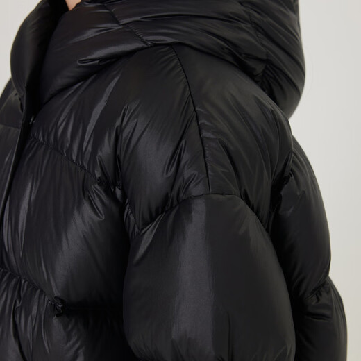 Jnby von Jnby Jiangnan Stoff Kinderkleidung Herbst und Winter Down Jacke verdickte warme, weiche Kapuzenjungen, Mädchen und Kinder 1NAC12610 001 Black 100 cm