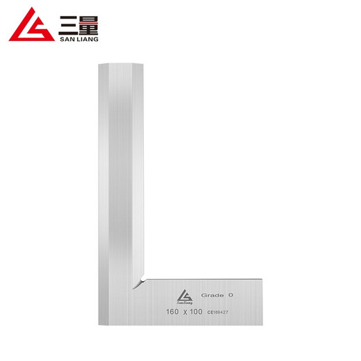 Three-quantity high-precision stainless steel right-angle ruler 50-300mm knife-edge square ruler 90-degree angle ruler knife-edge turning ruler JD418 160*100mm