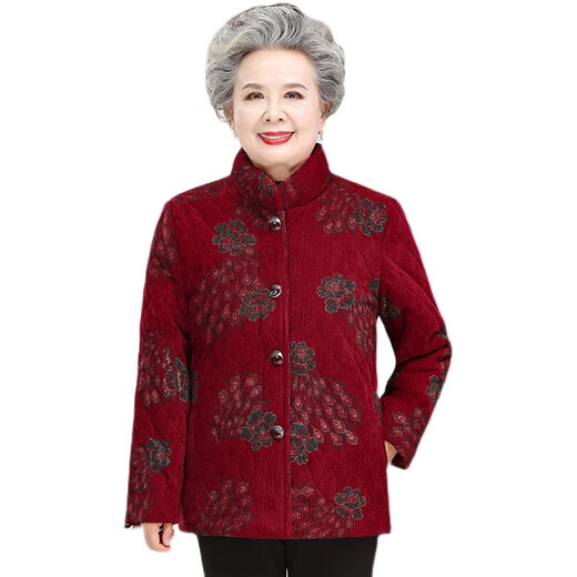 恰凡（QIAFAN）老奶奶冬装棉衣服60岁中老年女装加绒加厚棉袄70妈妈外套老式女装 F9275DS1Z 紫色+裤 加绒 3XL 【建议123-135斤】