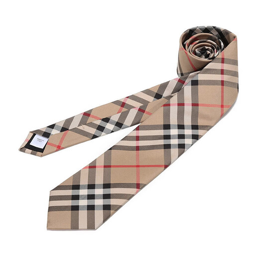 Burberry (Burberry) Burberry / Burberry Men's Silk Tie chinois Gift de la Saint-Valentin 80116931 Plaid rétro beige classique