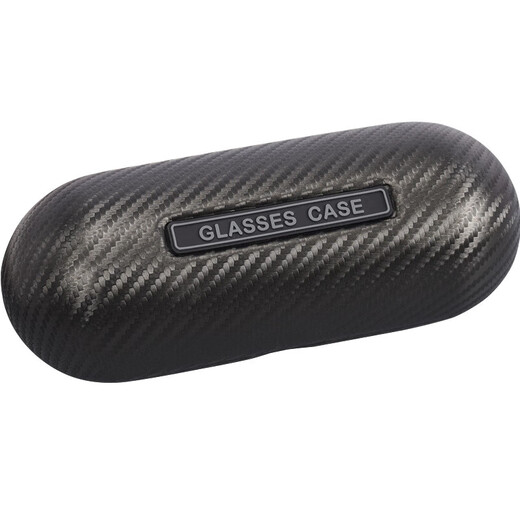 Mincity Cuir Anti-compression Fibre de carbone Modèle de lunettes Boîtes de soleil Boîtes de soleil GRANDS PORTABLE CAPSOULE CYLINDRIQUE CAPSOULE LOCESSURES BOX NOIR + LES VERRES TISSAUX