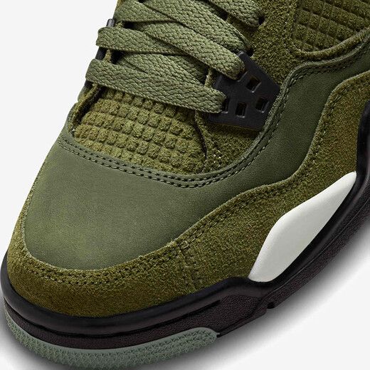 NIKE Air Jordan 4 Retro GS AJ4 Olive Green Big Kids/Women's Retro Basketball Shoes FB9928-200 35.5