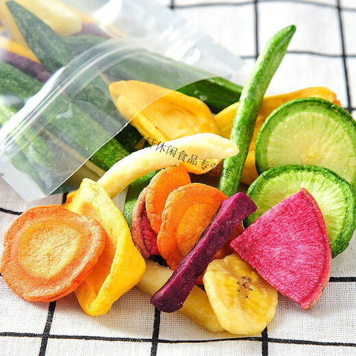 Hanning Dried Fruit and Vegetable Scraps Comprehensive Fruit and Vegetable Crisps Mixed Dehydrated Vegetables Dried Fruits Ready-to-Eat Okra Assorted Snacks 23 Types-30 Types Fruit and Vegetable Crisps 2Jin Jin is equal to 0.5kg