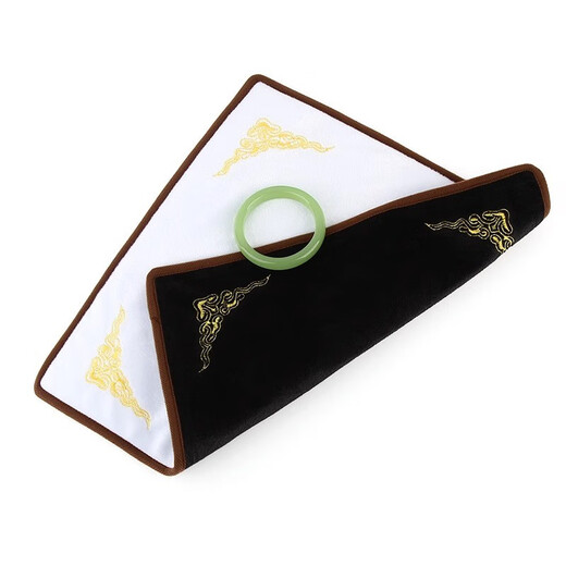 Pei Linkai black and white double-sided jewelry display cloth double-sided velvet counter jewelry jade jade inspection cloth cultural play display doily 30cm*30cm