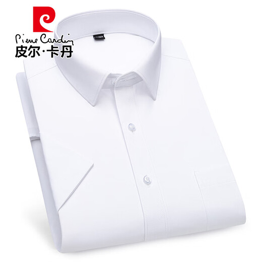Pierre Cardin Shirt Herren Frühlings- und Sommer -Dünn 2025 Neu gestreiftes Kurzarm Business Casual Professional Formale Kleidung Halbärmel Shirt DX6625 42