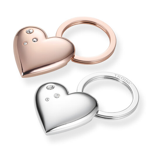 Tuoyika German Tuoyika love metal keychain chain ring rose gold Swarovski rhinestone decoration for women love wings rose gold style