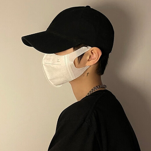 Bonaling big head hat men's trendy baseball hat men's pure color couple Han bend brim showing face small duckball cap men's hat women solid color baseball cap [black] XL plus size (58-62cm) adjustable