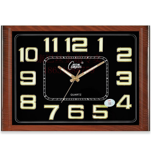 Combasi salon room sons mural horloge chambre chambre bureau table de suspension simple calendrier horloge ménage quartz horloge perpétuelle calendrier 6626 Modèle de calendrier en bois Disque noir 10 pouces 49 * 34cm