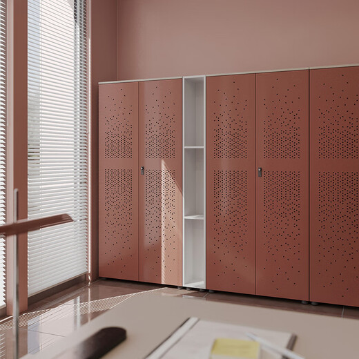 Entrée dans l'armoire de rangement d'armoire de limature en fer de luxe avec armoire à bas de coiffure basse armoire de ranget de ranget armoire de rangement armoire en fer armoire latérale mystérieuse gris / armoire centrale b (800 * 400 * 1050)