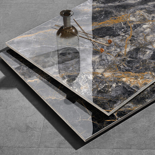 XMSJ Mediterraner Luxusstein Marmorfliesen 750x1500 Badezimmer Fliesen Villa Hall Floor Fliesen Dunkle Fliesen 7501 750*1500