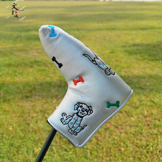 24 types of golf club covers for irons, straight one-word shoe putter cover, semi-circular club head cap cover, one-word putter cover with black skull patch