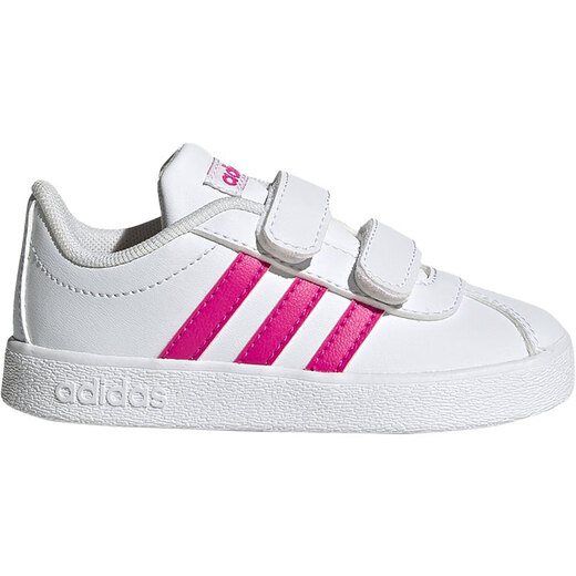 阿迪达斯 （adidas）官方童鞋女童男童小童板鞋魔术贴休闲鞋运动鞋低帮防滑小白鞋 EG3890 7K/24码/脚长13.5cm