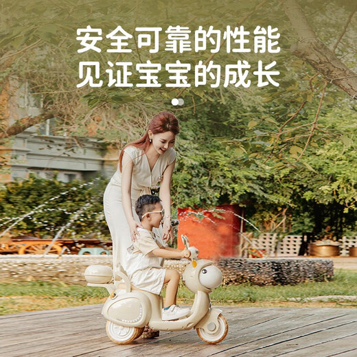 智禄宝儿童电动摩托车儿童摩托车电动车儿童电动车三轮车玩具车可坐人 标配粉|单电单驱+礼包