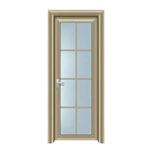 美克杰洗手间浴室厕所厨房门钛镁合金门简易门钢化玻璃平开卧室内卫生间 0.8标门 197*67香槟色