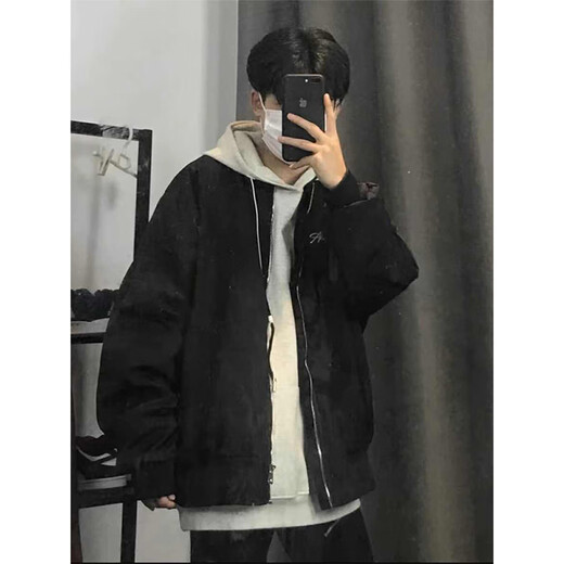 7 high-quality bomber jackets for men in spring, autumn and winter, new American retro high street fashion brand loose baseball uniform jackets for men TMZXF-W648 black XL