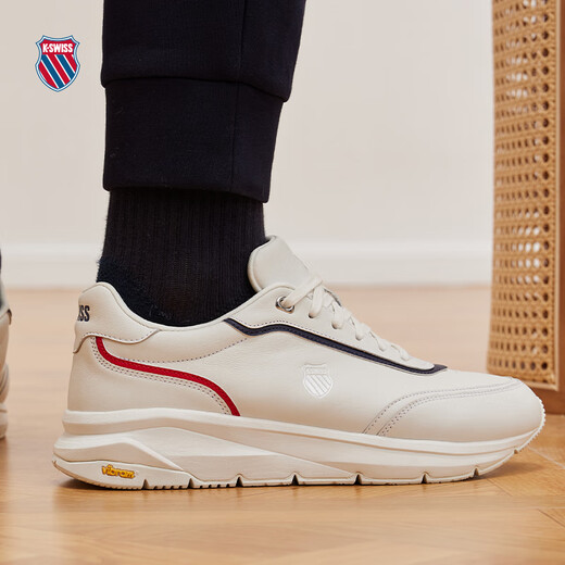 盖世威（K·SWISS）男女运动鞋春季新款透气舒适缓震休闲鞋9274-US 113温布尔登白/海军蓝/盖世红 41