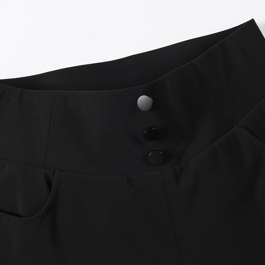 Yaya (YAYA) down pants women's slim fit thickened small feet high waist elastic warm winter new casual pants 902F black XL