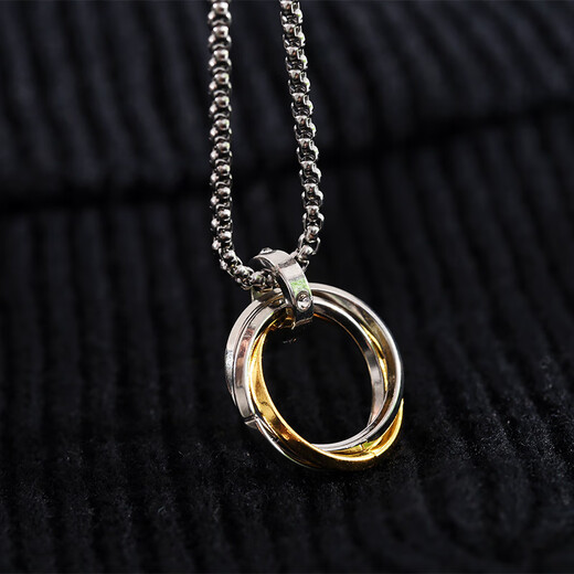 Nilan men's PT950 platinum necklace new platinum ring niche design trendy k gold men and women blue white gold silver pendant