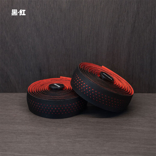 EMUMEEMUME mummy road handlebar with bicycle handlebar anti-slip winding strap wear-resistant anti-slip breathable black red black PU+red EVA