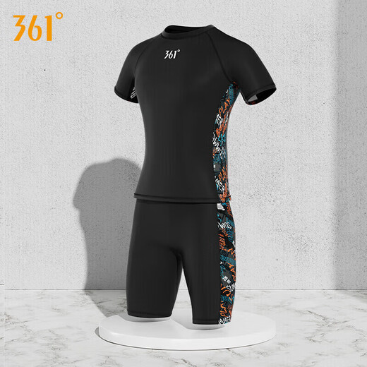 361 men's swimsuit and swimming trunks 2-piece suit anti-embarrassment professional training five-piece pants split hot spring swimming equipment