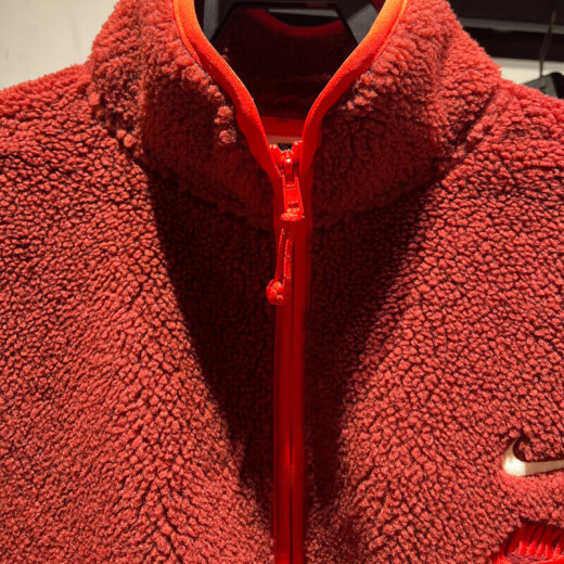 Nike (Nike) Jacket Men's Clothing Spring 2025 CNY Dragon Year Limited New Tre-Hook Imitation Lamb Standing Collar Sports Casual Clothing FZ6194-677 Rojo L