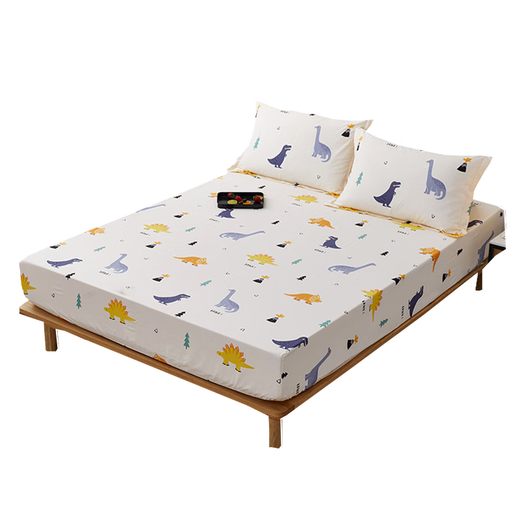 Avon Ting cotton fitted sheet single piece cotton sheet non-slip bed cover 1.8m mattress dust cover Simmons protective cover Ai Lian 150x200cm pure cotton single fitted sheet