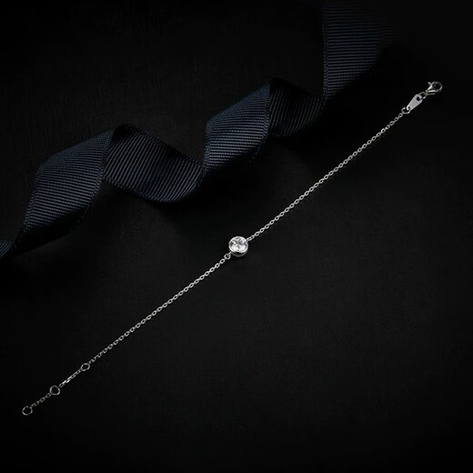 AVHE diamond bracelet for women platinum pt950 platinum bubble 60 points single diamond wrist chain simple platinum to send Chinese Valentine's Day gift Platinum pt950 platinum bubble 30 points diamond bracelet