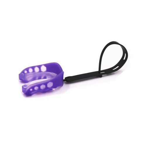 Gu Jianmu Boxen Muay Thai Taekwondo Kampf Sanda Schutzausrüstung Basketball Mundschutz Rugby Hosenträger mit Lanyard Eishockey Lila-Groß (10 Jahre und älter) 014B