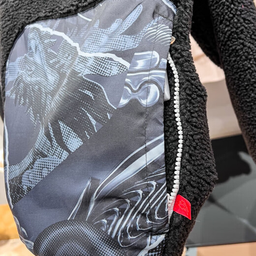 Nike (Nike) Jacket Men's Spring 2025 CNY Dragon Year Limited New Tres-Hook Imitation Lamb Stand Collar Sports Clothing FZ6194-010 Negro L