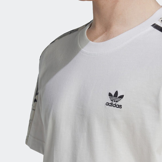 Adidas (adidas) Clover Men's Summer New Sportswear Casual Fashion Trendy Breathable Round Neck Short Sleeve T-Shirt FM9906 HK2798 S