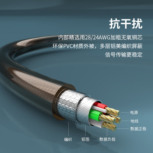 优越者 usb转rs232串口线母头 9孔转usb PLC考勤机收银机标签打印机公对母com口调试线2米Y-105D