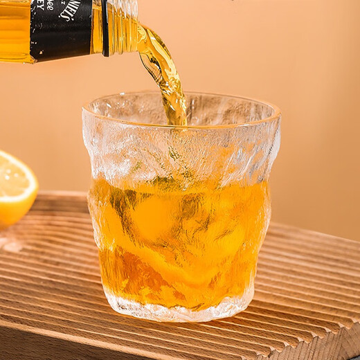 Ekaza Ting glass men's and women's glacier cup tree pattern household Japanese whiskey wine juice cup high-looking ins style cup glacier cup short one