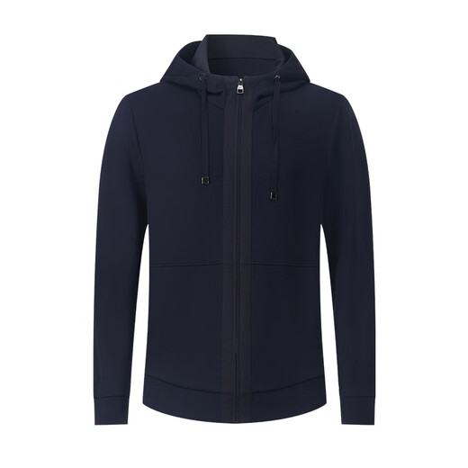 Carldonton [Anti-wrinkle-resistant and easy to care] Carldonton Warm Wool Knit Cardigan Men's 2024 Autumn and Winter Long Sleeve Outer Sweater Dark Blue L 175/96A 70-75kg