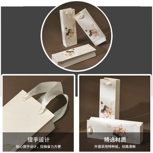 Mengkeduo hairpin antique jewelry gift box empty box handbag hairpin hairpin hair accessories packaging box necklace jewelry gift box lotus box*1+handbag*1