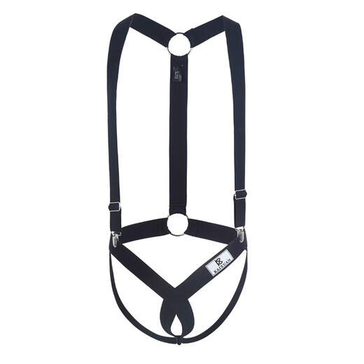 ROSELEX confidential delivery men's thong sexy double thong men's sexy underwear low waist gay night S black-KX006-SD1