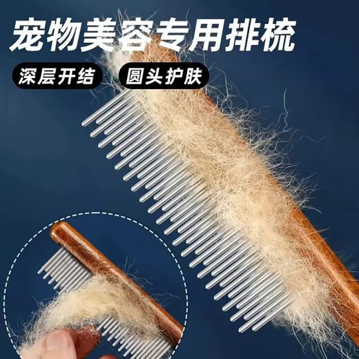 Kitten, meow, cat comb, knot removal, nail clippers, fine-toothed dog bath brush, pet grooming comb, five-piece set, cat cleaning 3-piece set