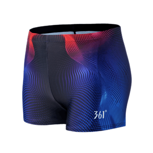 
361 men's swimming trunks flat corner professional sports swimming trunks men's adult large size loose swimming equipment to soak in hot spring 4141 black L (suggested weight: 50kg-65kg)